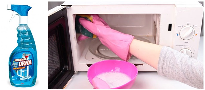 Methods for quick microwave cleaning with proven products